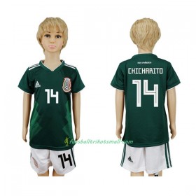 Fußballtrikots Mexiko Chicharito 14 Kinder WM 2018 Heimtrikotsatz kaufen